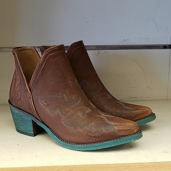 corral cognac embroidery shoe boot q0099